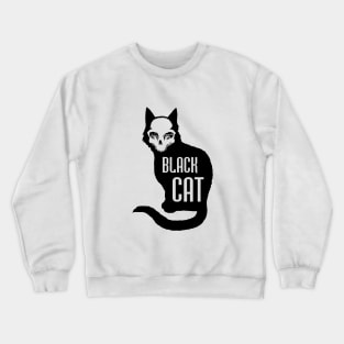 Skull and black cat Crewneck Sweatshirt